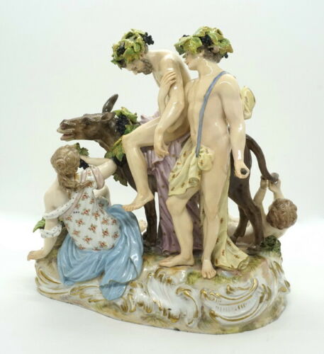 MEISSEN GRUPPE TRUNKENER SILEN AUF ESEL DRUNKEN SILENUS ON DONKEY NR:2724 UM1870