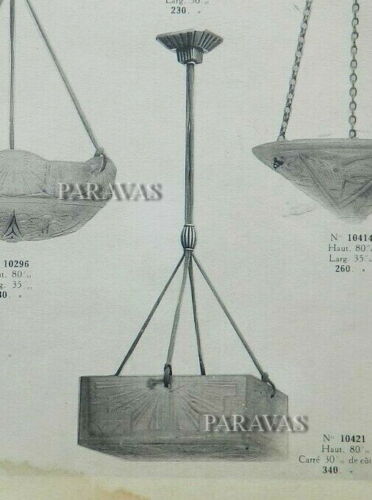 HETTIER & VINCENT : FRENCH ART DECO CHANDELIER Hanots pendant