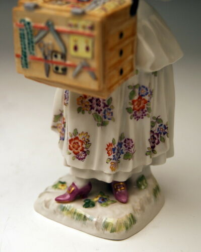 邁森 MEISSEN マイセン FIGUR PARISER AUSRUFER TABULETTKRÄMERIN KAENDLER MNR: 73281