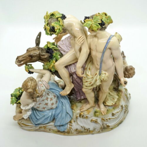 MEISSEN GRUPPE TRUNKENER SILEN AUF ESEL DRUNKEN SILENUS ON DONKEY NR:2724 UM1870