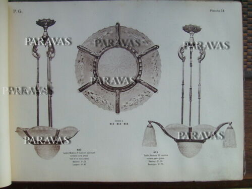 P. GILLES : LARGE FRENCH ART DECO CHANDELIER 1930 ..... lamp lustre muller era