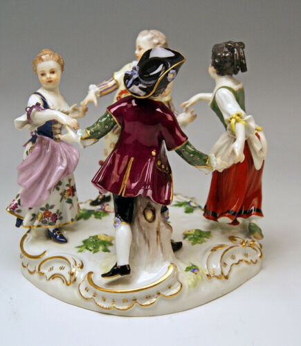 邁森 MEISSEN マイセン FIGUR GRUPPE GÄRTNER KINDER DER REIGEN KÄNDLER MNR: 2728 UM 1870
