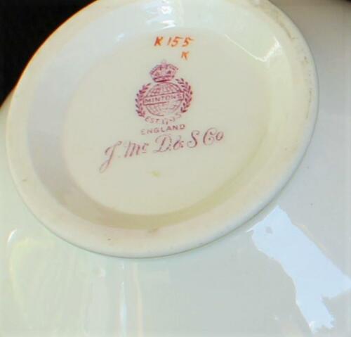 Vintage MINTON England Older Globe Gold Encrusted Cream Band #K155 Cup & Saucer