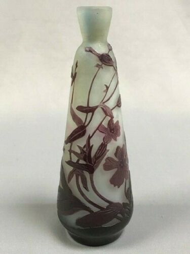 VERRERIE GALLE VASE PATE DE VERRE