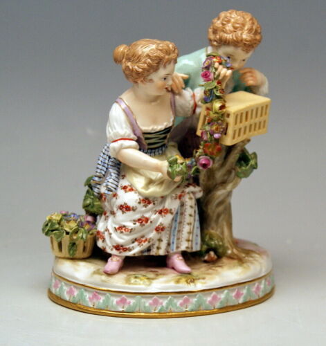NP 9490.- 邁森 MEISSEN KINDER GÄRTNER FIGUR EN CHILDREN GARDENERS MNR:G 91 UM 1860