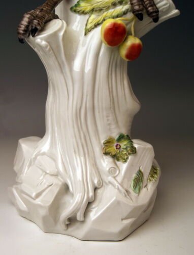 邁森 MEISSEN マイセン TIER FIGUR PAPAGEI BAUM KIRSCHEN PARROT KÄNDLER NR:77234 H:43 CM