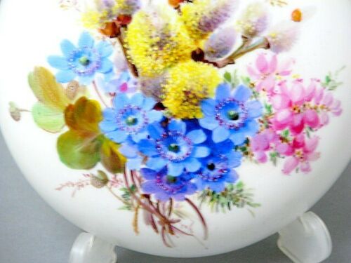 Meissen Art Deco große Deckeldose mit Braunsdorf Malerei Insekten & Goldrand マイセ