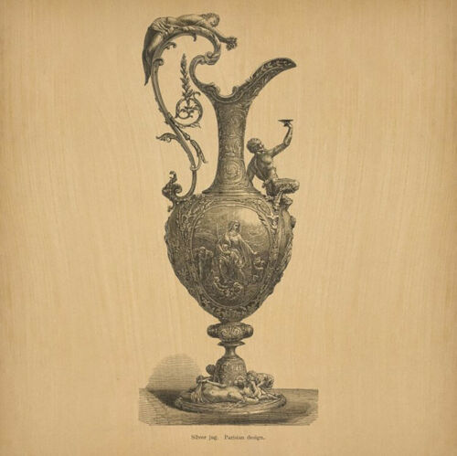 ODIOT UNIQUE FIGURAL EWER PARIS EXHIBITION 1878 TREASURE FRENCH STERLING SILVER