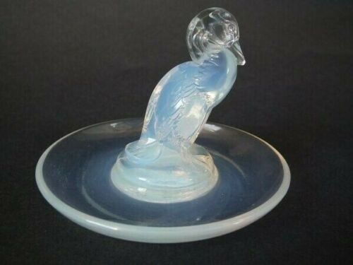 新品 LALIQUE ラリック Canard カモ アヒル 置物 ルネ ラリック アヒルの装飾付き灰皿 1925年製 オパルセントグラス