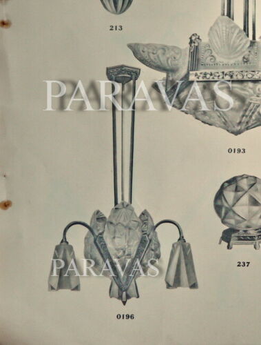DEGUE : FRENCH 1930 ART DECO CHANDELIER ...... lamp muller era France