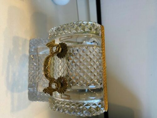 Baccarat clear crystal glass trinket or jewelry Casket box