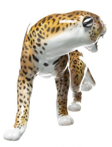 Figur Leopard Rosenthal von Hugo Meisel Tierfiguren 1. Wahl 1973 1953-56 40cm