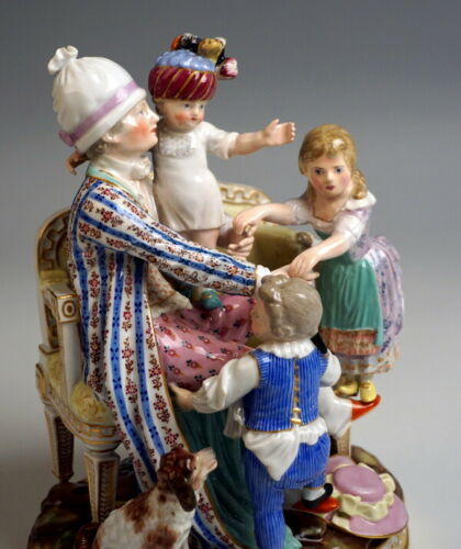 邁森 MEISSEN マイセン FIGUR GRUPPE GUTE VATER GOOD FATHER J.C.SCHÖNHEIT NR:H98 UM 1860