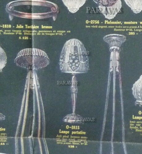 GEORGES LELEU : FRENCH 1930 ART DECO TABLE LAMP .... Hanots 1925 muller daum era