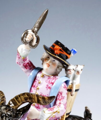 MEISSEN マイセン FIGUR SCHNEIDER ZIEGENBOCK TAILOR BILLY GOAT KÄNDLER NR:171 UM 1850