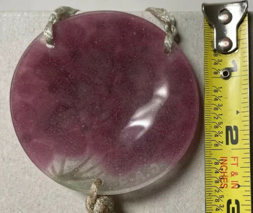 GABRIEL ARGY ROUSSEAU PATE DE VERRE GLASS PENDANT "HYDRANGEAS" ART DECO NOUVEAU