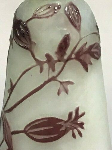 VERRERIE GALLE VASE PATE DE VERRE