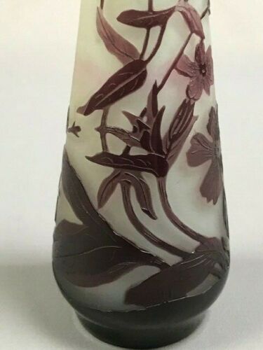 VERRERIE GALLE VASE PATE DE VERRE