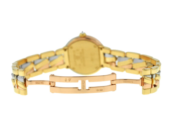 レディース カルティエ トリニティ 2357 18K ローズイエローホワイトゴールド ダイヤモンド クォーツ 腕時計