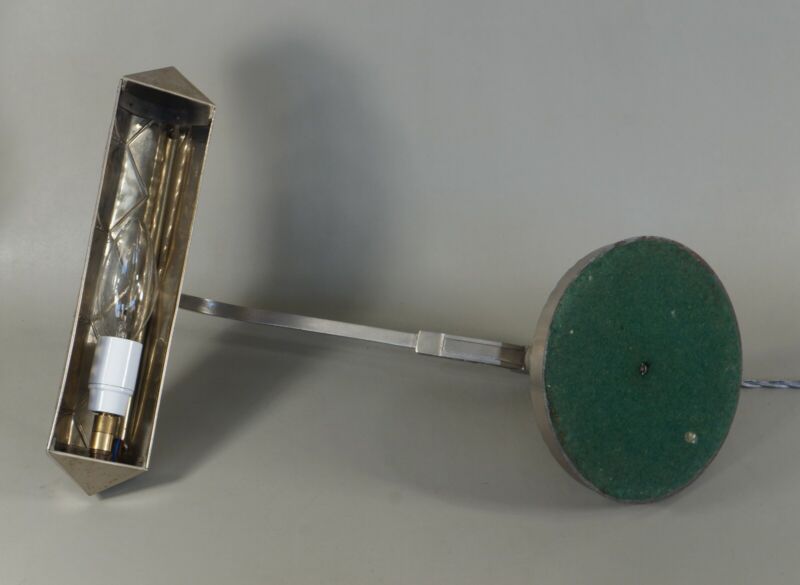 モニックス　フランス製アールデコランプ　1930年　ニッケルメッキ銅　ピアノランプ