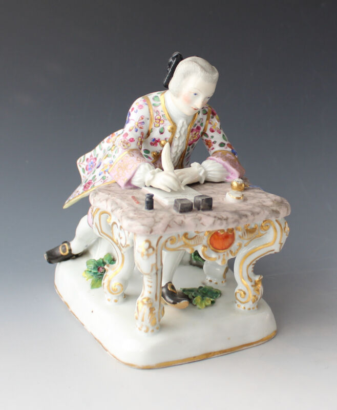Meissen - figure - cavalier at desk - Kaendler - model 179 - first choice-