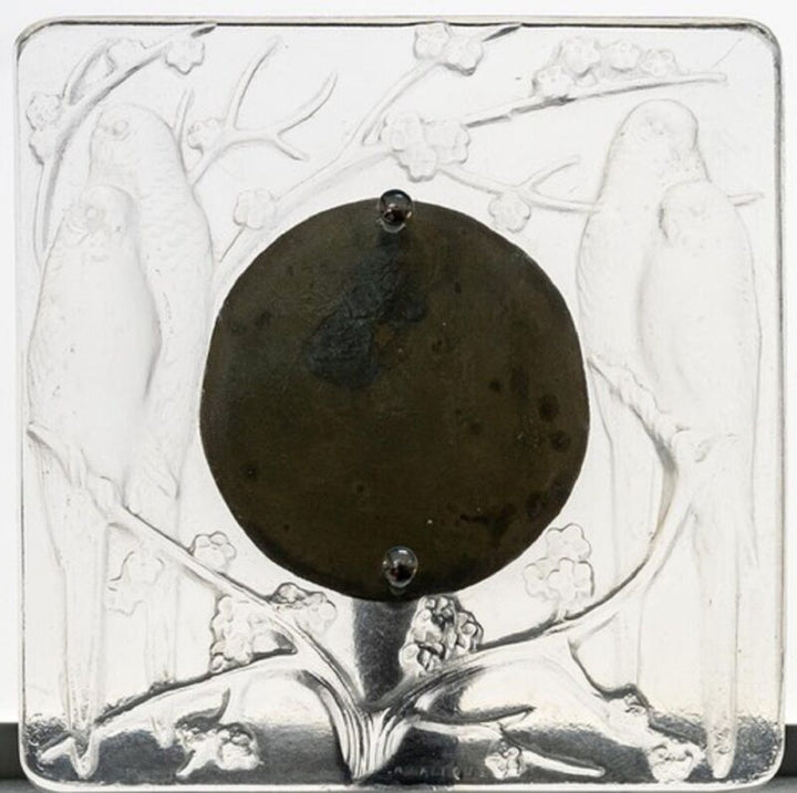 "René Lalique: Pair of frames ""4 parakeets"-