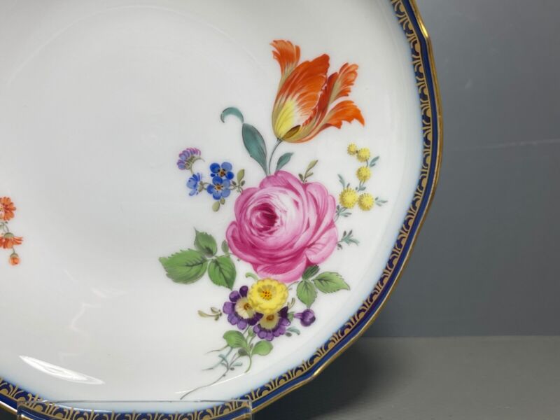 マイセン  カップ プレートAカンテ フラワーペインティングフラワー1級品