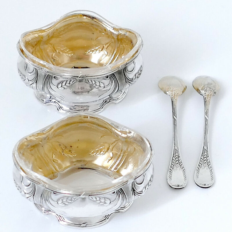 フランス／ピュイフォルカ純銀 クリスタル／ソルトセラー1個＋ ピュイ