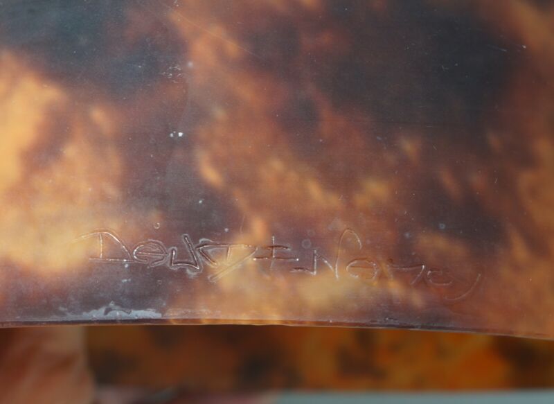 ドーム兄弟　大きなフランス製アールデコランプ　1925年　1930年　錬鉄製のサイン