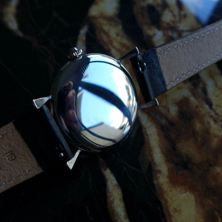 A STUNNING GENTS VINTAGE 1940s OVERSIZE (35MM) ROLEX PRECISION IN S/STEEL