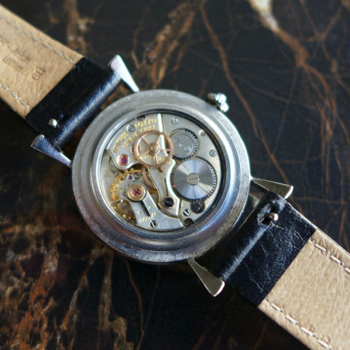 A STUNNING GENTS VINTAGE 1940s OVERSIZE (35MM) ROLEX PRECISION IN S/STEEL