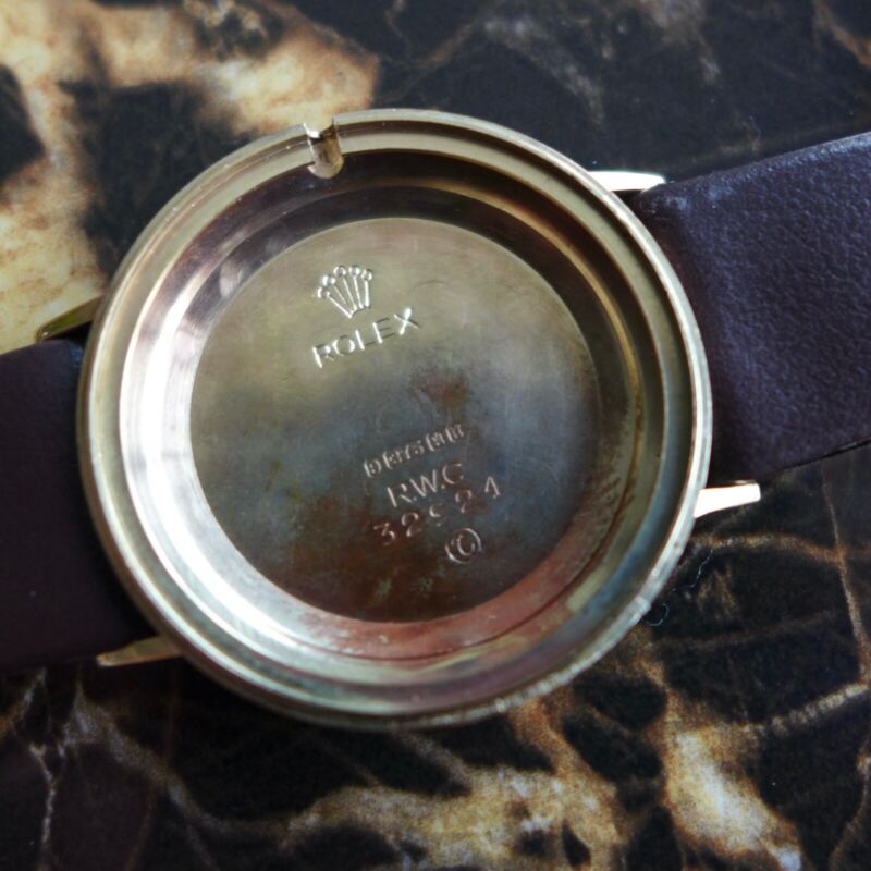 A STUNNING VINTAGE 1968 GENTS ROLEX PRECISION WRISTWATCH IN 9k SOLID GOLD