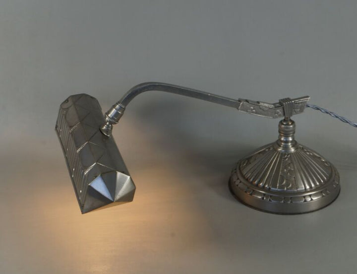 モニックス　フランス製アールデコランプ　1930年　ニッケルメッキ銅　ピアノランプ