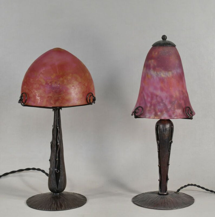 ドーム兄弟＆メネディー　フランス製アールデコランプ　1930年　錬鉄製