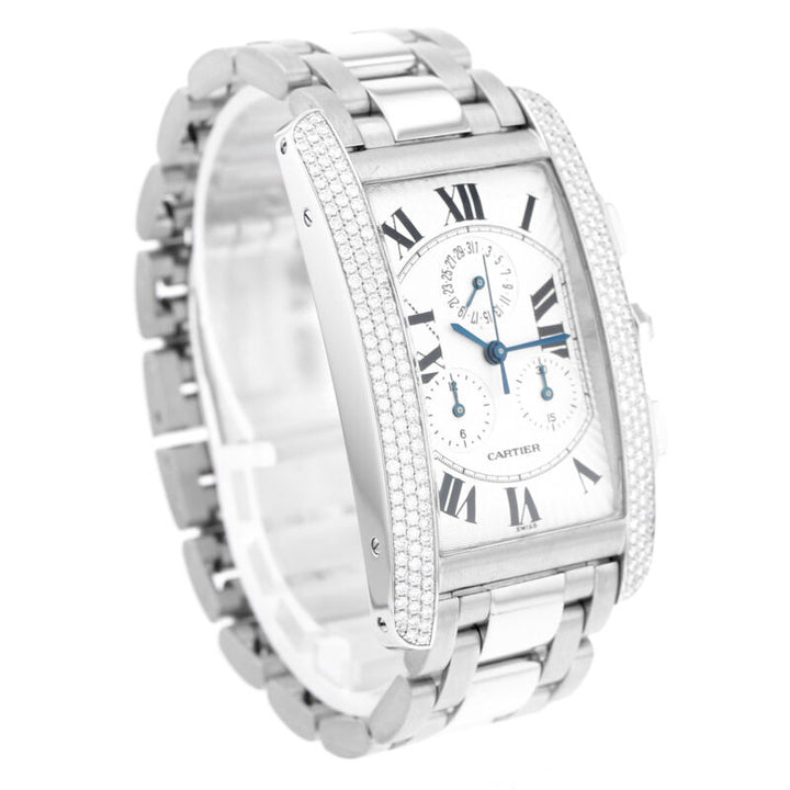 カルティエ タンク アメリカン ホワイトゴールド クォーツウォッチ Ref.2339