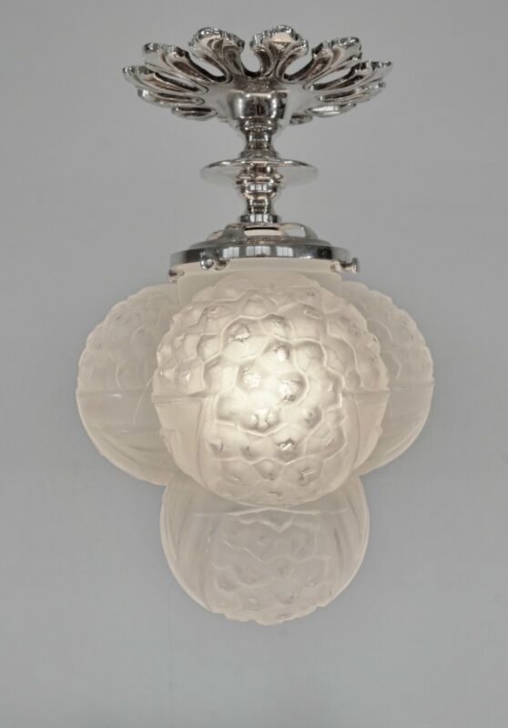 ハノッツ（HANOTS）フランス製 アールデコ調 フラッシュマウントペンダントライト