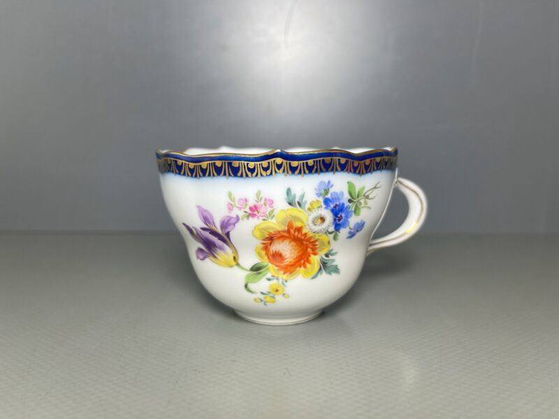 マイセン  カップ プレートAカンテ フラワーペインティングフラワー1級品