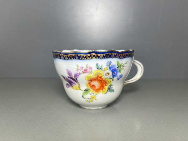 マイセン  カップ プレートAカンテ フラワーペインティングフラワー1級品