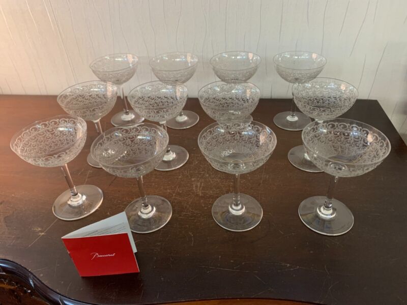 9-Cups Champagne Model Rohan IN Glass Baccarat (Price For La Piece)