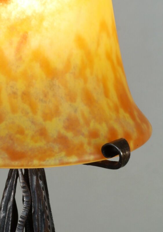 メネディー＆ドーム兄弟　フランス製アールデコランプ　1930年　錬鉄製