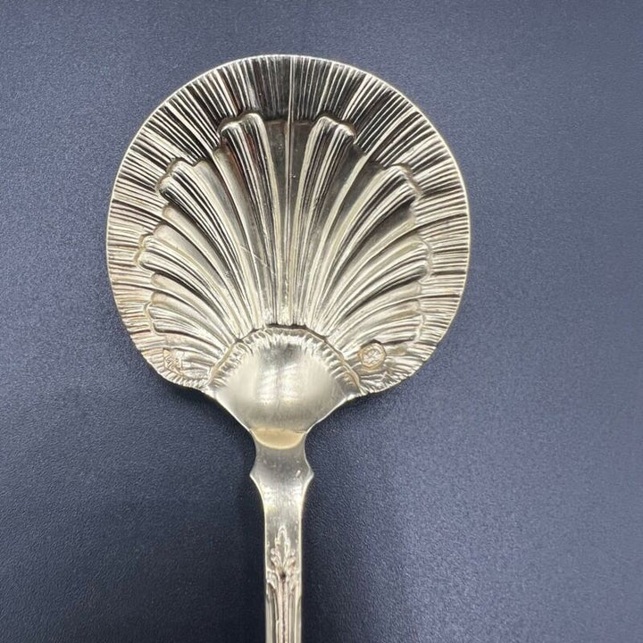 PUIFORCAT, RARE 6 Strawberry Spoons, Solid Silver & Vermeil-