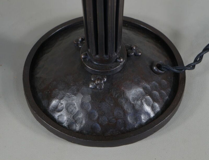 ドーム兄弟　大きなフランス製アールデコランプ　1925年　1930年　錬鉄製