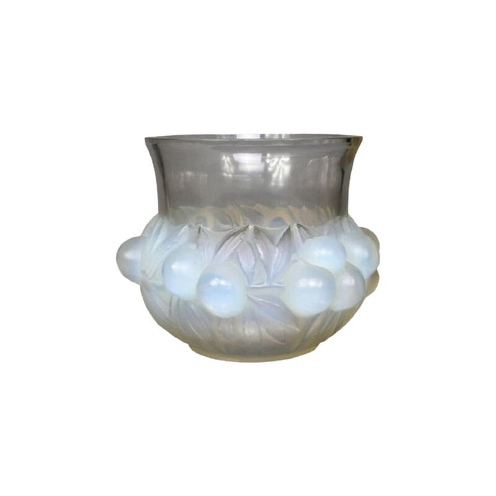 René Lalique: Opalescent ""Plums"" Vase-