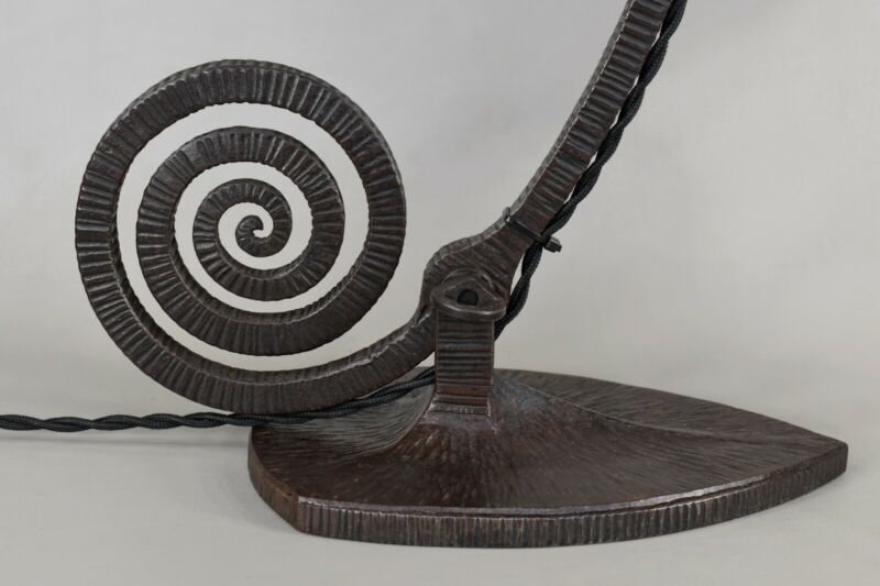 ドーム兄弟（ドームナンシー）希少なフランス製アールデコランプ　1930年　錬鉄製　ピアノランプ