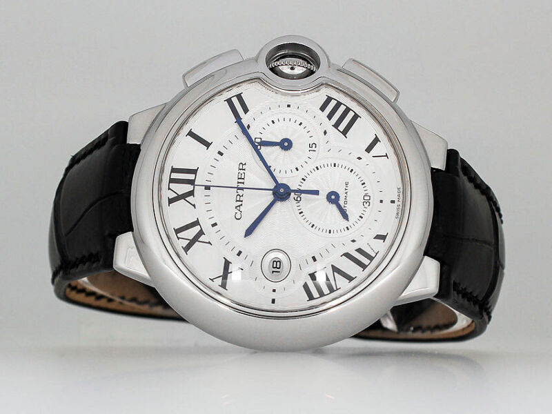 CARTIER BALLON BLEU CHRONOGRAPH 43.5 mm WATCH Ref. 3109 CARTIER SERVICE 08/2022
