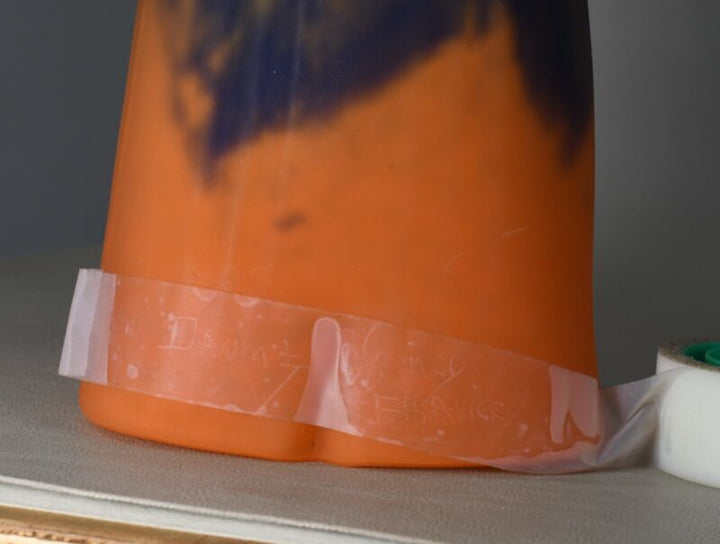 ドーム兄弟　希少なフランス製アールデコランプ　1930年　錬鉄製のサイン