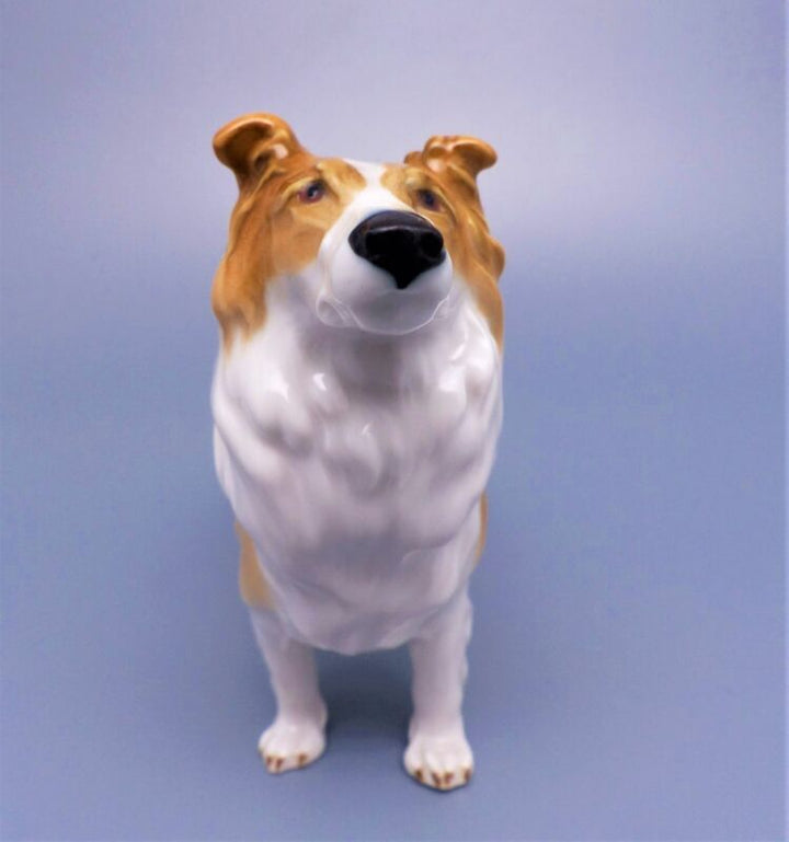 マイセン人形　可愛いコリー犬のフィギュリン