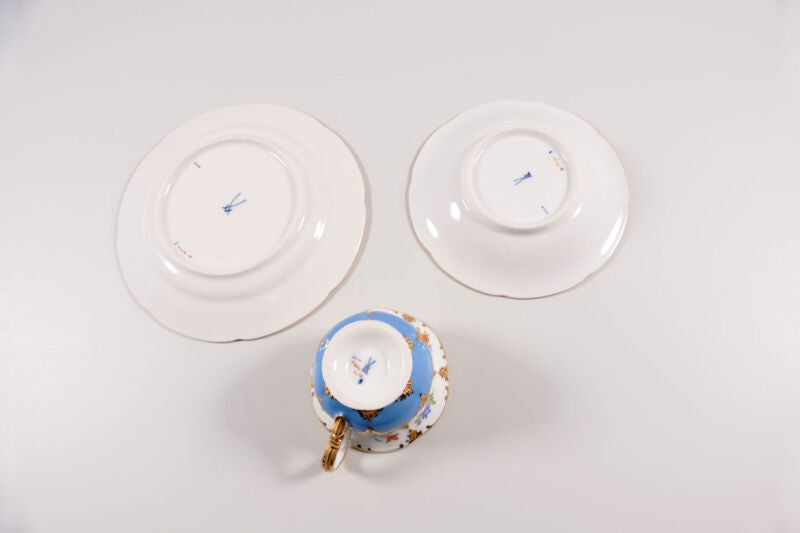 マイセン　Bフォーム　カップ＆ソーサー＆プレート