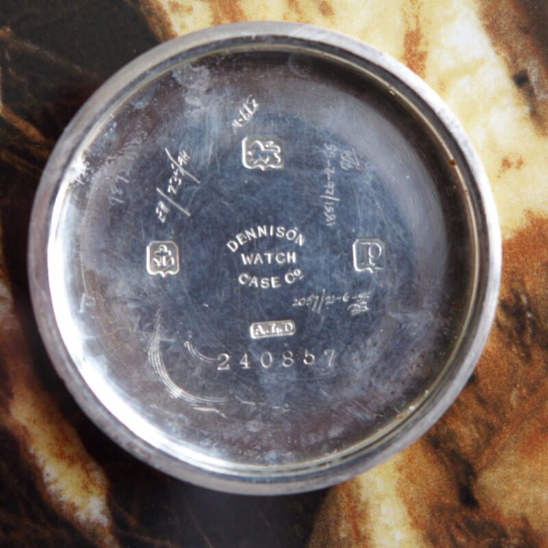 A EARLY VINTAGE 1914 WW1 GENTS BRITISH MILITARY ROLEX TRENCH SILVER LARGE 35mm