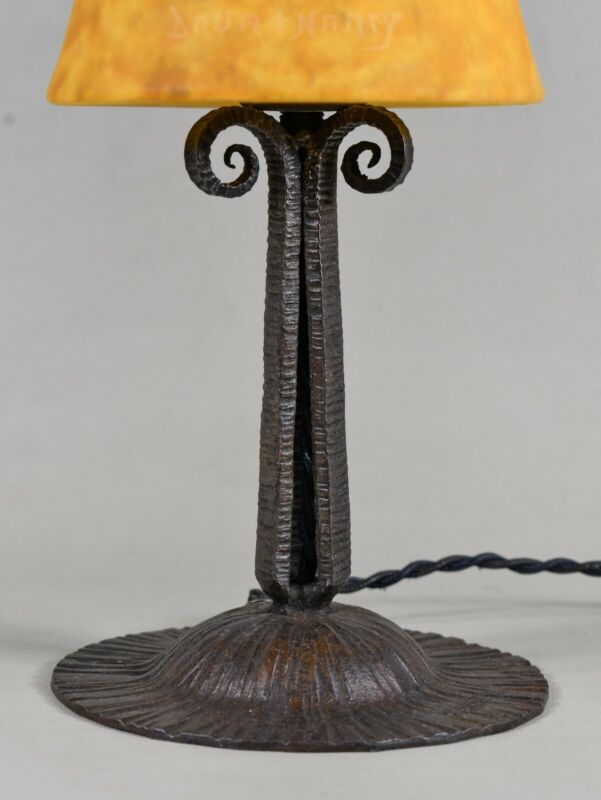 ドーム兄弟＆エスカフル　フランス製アールデコランプ　錬鉄製　1930年